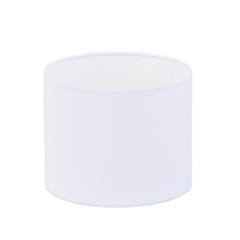Biały abażur cylinder na lampę stołową POLLY 25cm